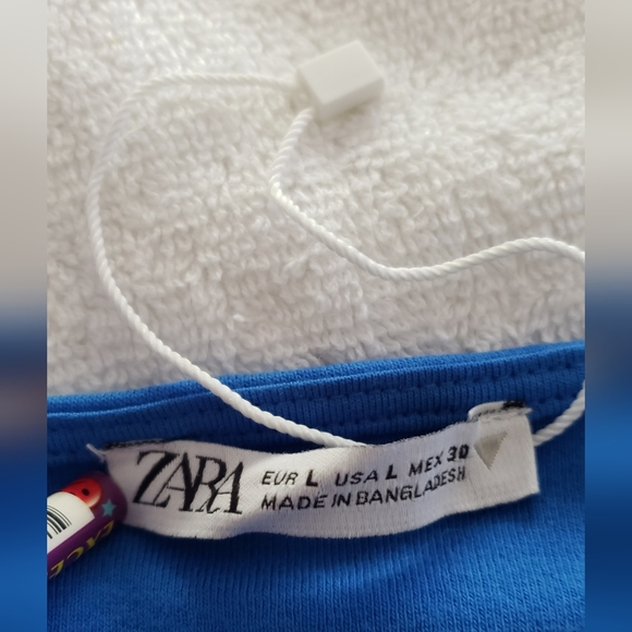 NWOT Zara Blue Torquoise Halter Top Size L - Picture 9 of 10